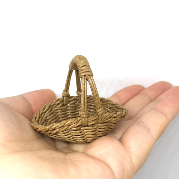 受注制作/色選択可】手乗りサイズの花摘みかご【Sサイズ】 フリー