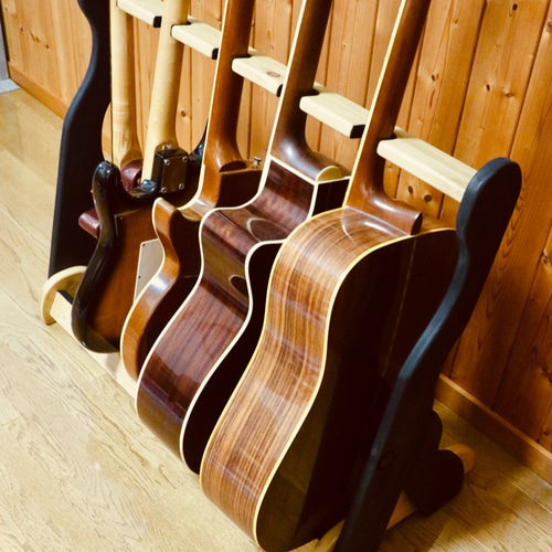 24時間以内に発送】手作り木工 木製ギタースタンド （ツートーン） 5  