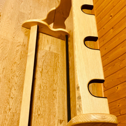 【24時間以内に発送】手作り木工　木製ギタースタンド （オーク） ５本掛け 7枚目の画像