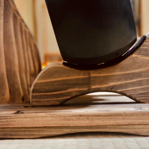 24時間以内に発送】手作り木工 木製三味線スタンド （古材） 1本掛け  