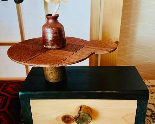 24時間以内に発送】手作り木工 無垢材の小物入れ モダン雑貨