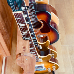 手作り木工　ギタースタンド （チーク） ５本掛け 2枚目の画像