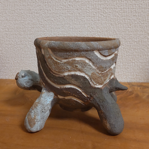 亀植木鉢（中） その他インテリア雑貨 上窯 通販 12081012