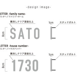 表札　ネームプレート　数字【BOX LETTER -house numbers-】 3枚目の画像