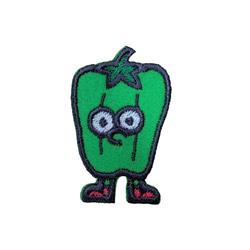 創作アップリケ　夏野菜 夏野菜アップリケロンパース（ロンパース）｜mocmof（モクモフ
