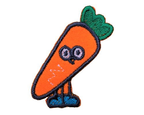 にんじん】刺繍ステッカーワッペン ワッペン・アップリケ