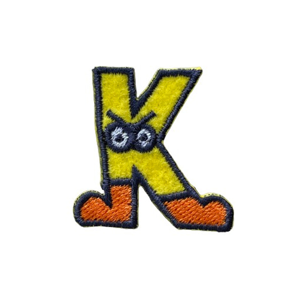 K 黄色】刺繍ステッカーワッペン ワッペン・アップリケ MONSTER