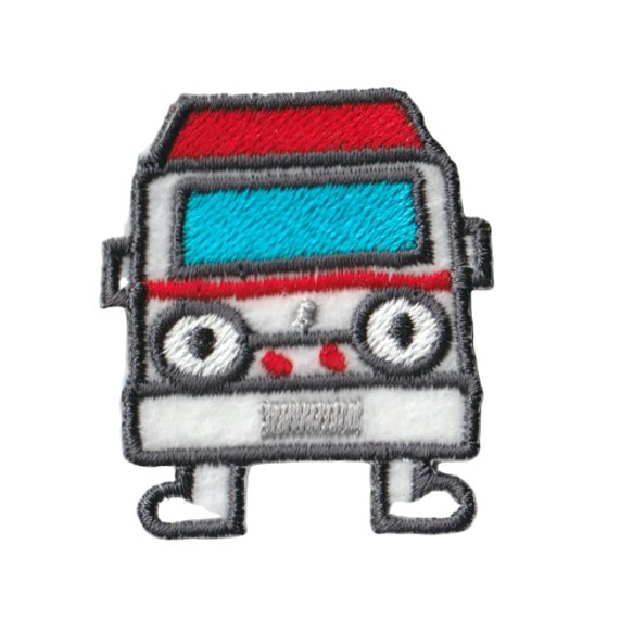 刺繍ワッペン 働く車【救急車】 ワッペン・アップリケ MONSTER