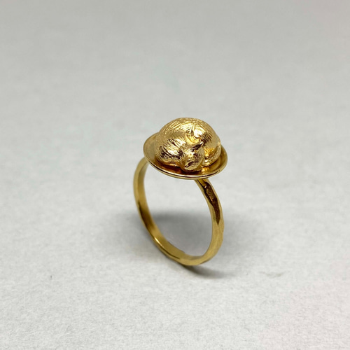 Gorone ニャンモナイトリング K18GP サイズオーダー承ります 指輪
