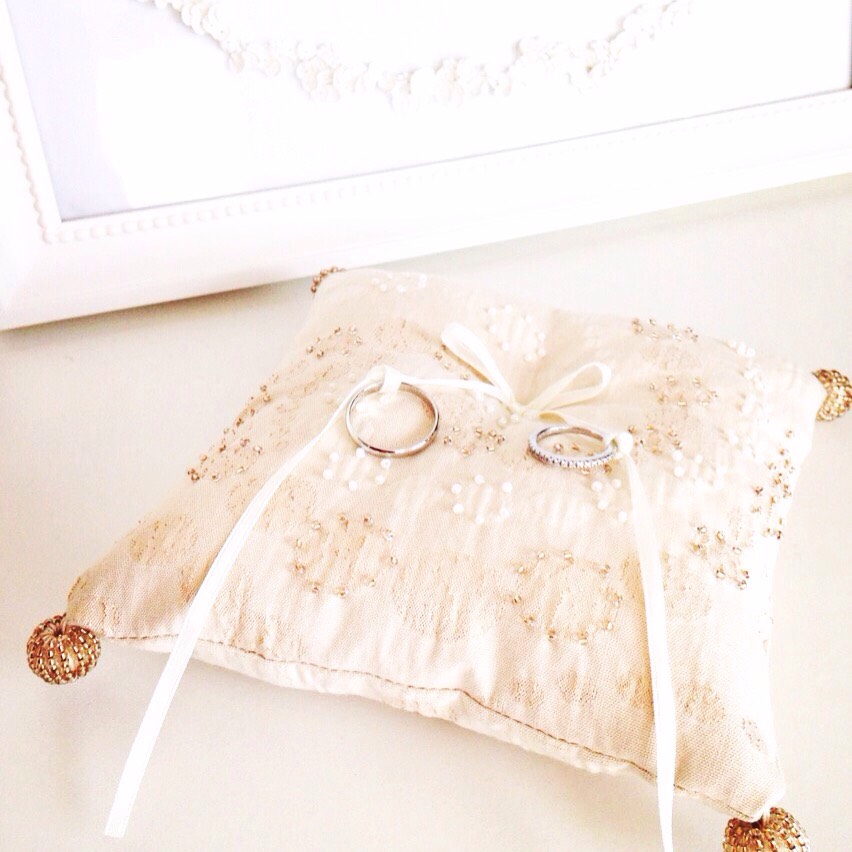 アンティーク風リングピロー