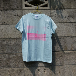 【1点もの】バレアリックT BLUE『新作Tシャツ2020』【インク飛びSALE価格】 1枚目の画像