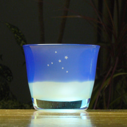 冷起見，貓和星座玻璃的冰茶 - 天鵝淺藍色×藍色（1） 第3張的照片