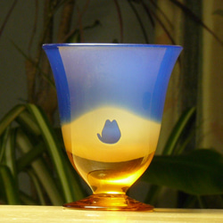 ねこと金星と三日月　食前酒グラス　（1個） 2枚目の画像