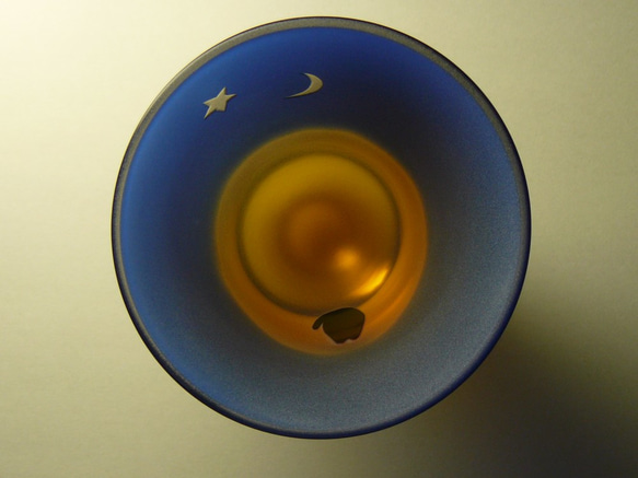 ねこと金星と三日月　食前酒グラス　（1個） 5枚目の画像