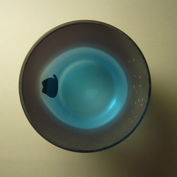 星座と猫の冷酒グラス～おとめ座　水色×紫　 (1個） 4枚目の画像