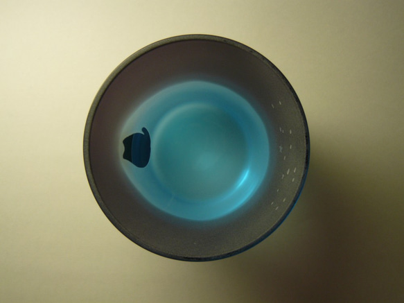 星座と猫の冷酒グラス～おとめ座　水色×紫　 (1個） 4枚目の画像