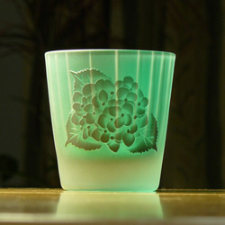 雨の紫陽花　冷酒・冷茶グラス （1個） 1枚目の画像