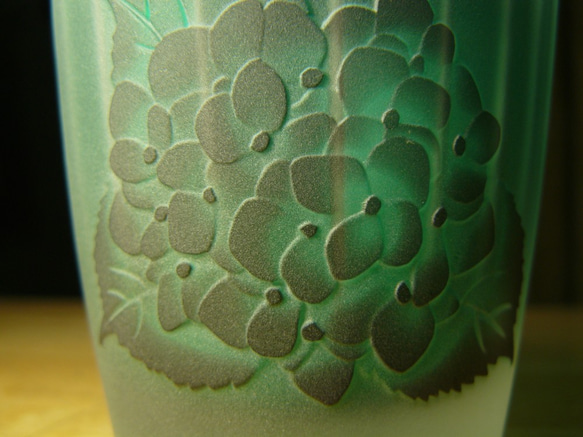 雨の紫陽花　冷酒・冷茶グラス （1個） 3枚目の画像