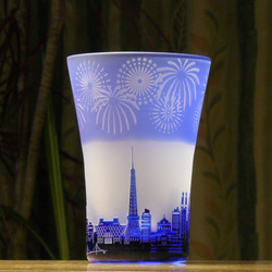 花火の街のタンブラー(東京）　 青（1個） 5枚目の画像