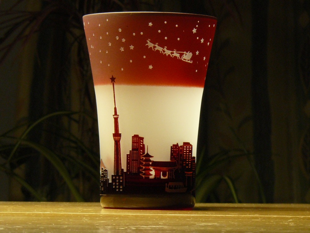 ★星降るイブの街タンブラー　～冬の星座 　赤（1個）