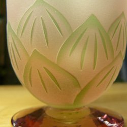 蓮の花の台付きグラス 3枚目の画像