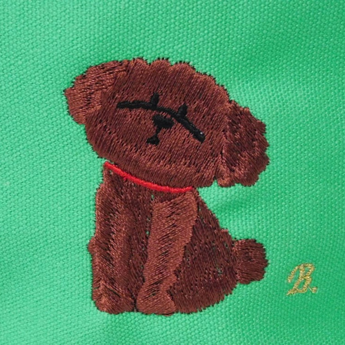 トイプードル刺繍入りトートバッグ 他　ハンドメイド トイプードルの刺繍入りキャンバストートバッグ Mサイズ トート