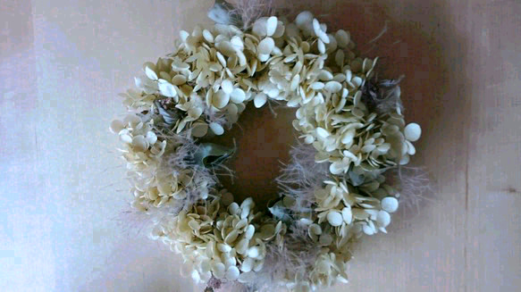 アナベルwreath（ベージュ） 1枚目の画像