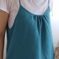 【受注生産】リネン マキシ ストラップワンピース　イエロー　ほか 6枚目の画像