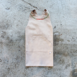 KIDS WORK APRON【1-5歳までずっと使える子供用エプロン】EARTH BEIGE - 土のベージュ 1枚目の画像