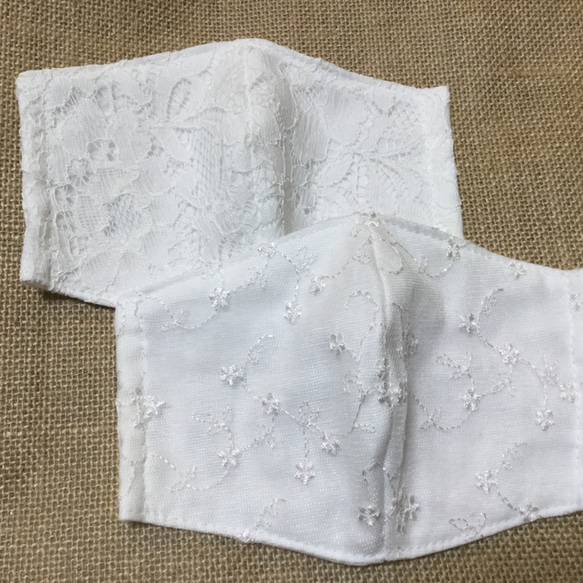 豪華立体マスク　刺繍レース 5枚目の画像