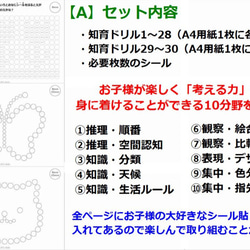 A モンテッソーリ 知育 ドリル シール貼り シール 知育玩具 幼児教育 知恵 シールはり シール台紙 教育 幼児 5枚目の画像