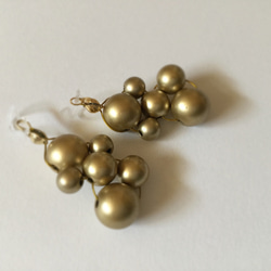 ○gold mix size perl○《樹脂フックピアス》 3枚目の画像