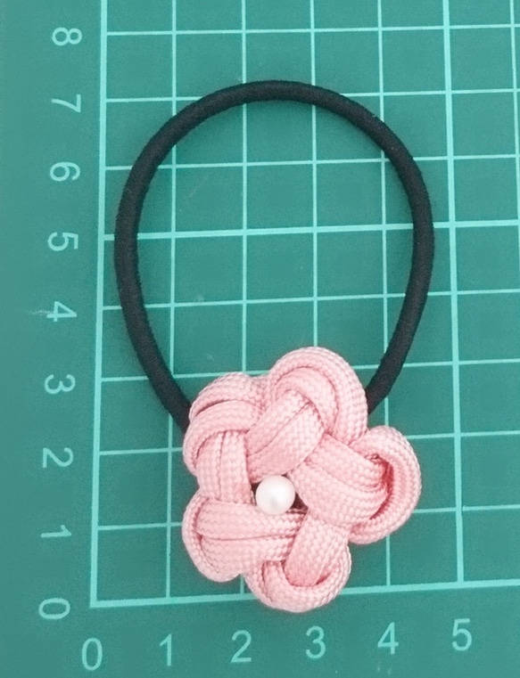 《送料無料》パラコード ヘアゴム お花 Paracord 4枚目の画像