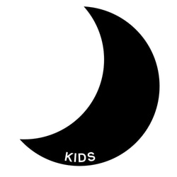 Tシャツ 『 KIDS 』 月(ムーン)1 半袖 前面 男の子 女の子 キッズ ジュニア 3枚目の画像