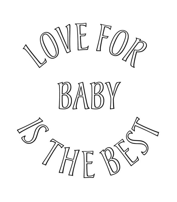 ロンパース 『 BABY 』 『LOVE FOR IS THE BEST』半袖 前面 男の子 女の子 ベビー 3枚目の画像
