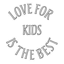 Tシャツ 『 KIDS 』 『LOVE FOR IS THE BEST』 半袖 前面 男の子 女の子 キッズ ジュニア 3枚目の画像