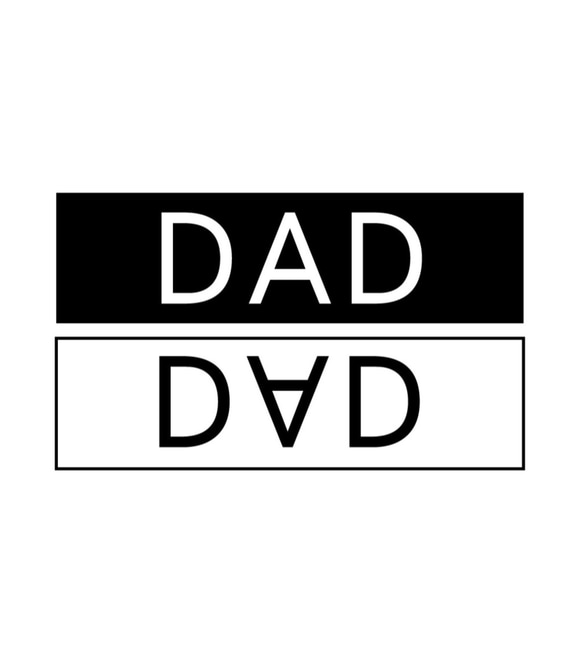 Tシャツ 『 DAD 』 ミラーネーム 半袖 前面 メンズ 3枚目の画像