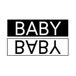 ロンパース 『 BABY 』 ミラーネーム 半袖 前面 男の子 女の子 ベビー 3枚目の画像