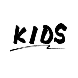 Tシャツ 『 KIDS 』 シンプルネーム　type2 半袖 前面 男の子 女の子 キッズ ジュニア 3枚目の画像