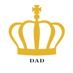Tシャツ 『 DAD 』 王冠　type1 背面 半袖 メンズ 3枚目の画像