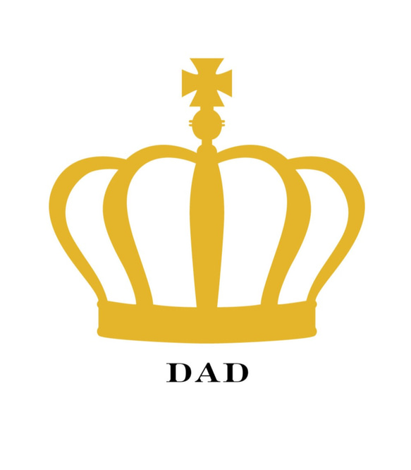 Tシャツ 『 DAD 』 王冠　type1 背面 半袖 メンズ 3枚目の画像