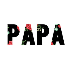 Tシャツ 『 PAPA MAMA KIDS BABY 』 ローズ(バラ)ネーム 前面 半袖 組み合わせ自由 セット 親子 6枚目の画像