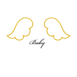 ロンパース 『 Baby 』 天使の羽2 半袖 背面 男の子 女の子 ベビー 3枚目の画像