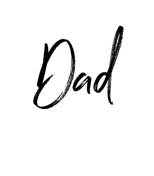 Tシャツ 『 Dad 』 デザインネーム　type1 半袖 前面 メンズ 3枚目の画像