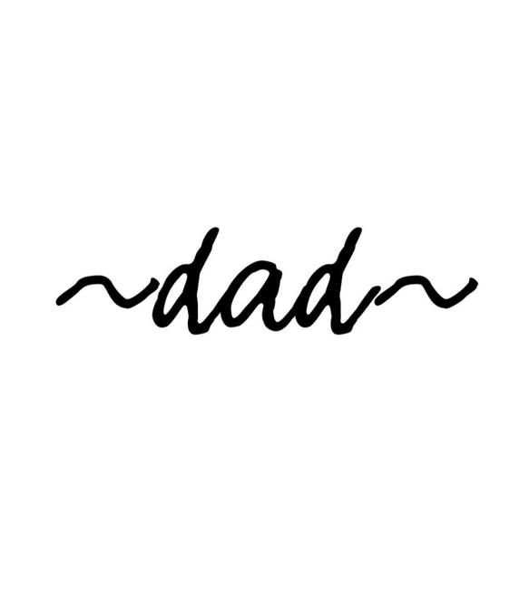 Tシャツ 『 dad 』 シンプルネーム type4 半袖 前面 メンズ 3枚目の画像