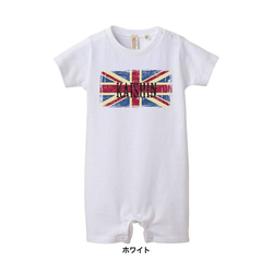 【名入れ 前面プリント 単品】ロンパース イギリス type1 ビンテージ アルファベット ベビー 6か月 1歳 男の子 3枚目の画像