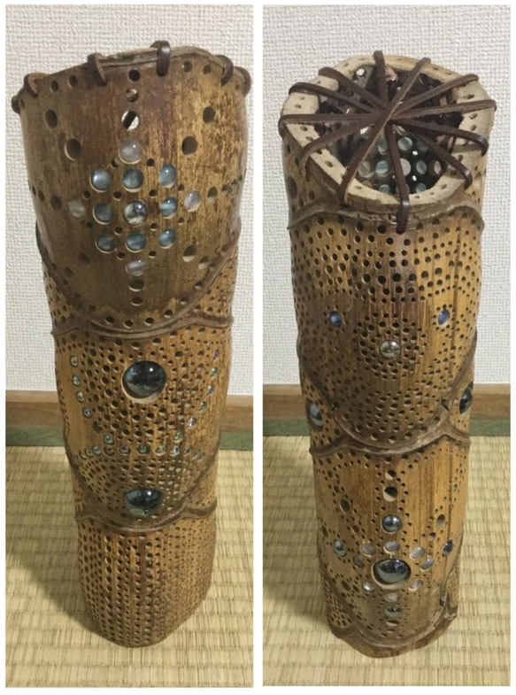 竹明かり•竹灯籠　「亀甲竹」 8枚目の画像