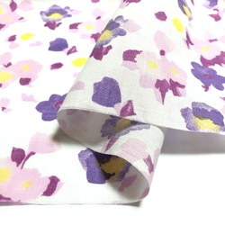 バンブー花柄プリント 薄紫色 K3輸入生地 オーストリア製 4枚目の画像