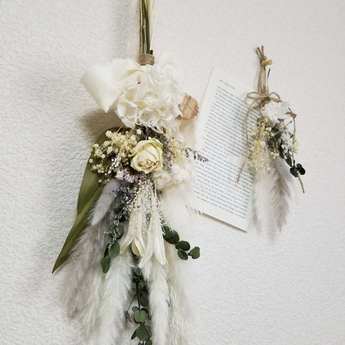 ドライフラワー プリザーブドフラワー スワッグ ブーケ アンティーク