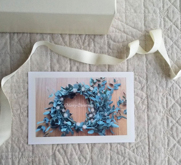 聖誕“天然花環”照片明信片/3 件套 naturako 第1張的照片